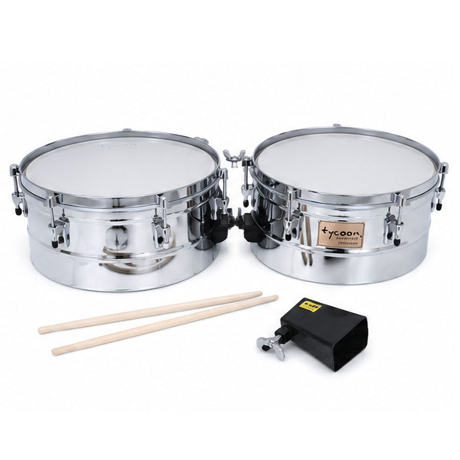 Tycoon TTI-1314 C 13 Inch & 14 Inch Chrome Shell Timbales