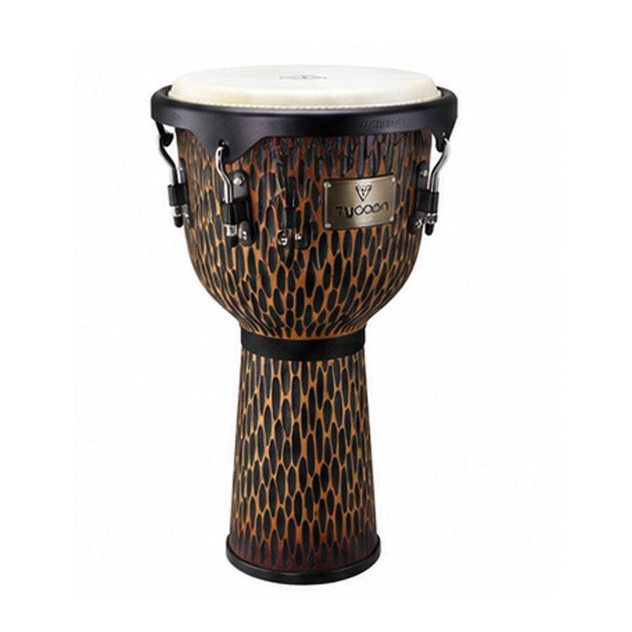 Tycoon TJSS-72 B CO Supremo Select Chiseled Orange Series 12-Inch Djembe