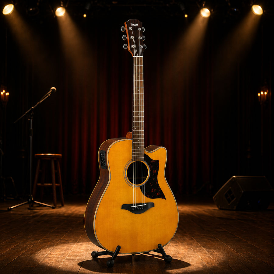 Yamaha A1R Electro Acoustic Guitar - Vintage Natural
