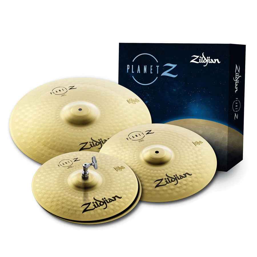 Zildjian ZP4PK Planet Z Complete Cymbal Pack 14-Inch Hi-Hat, 16-Inch Crash And 20-Inch Ride